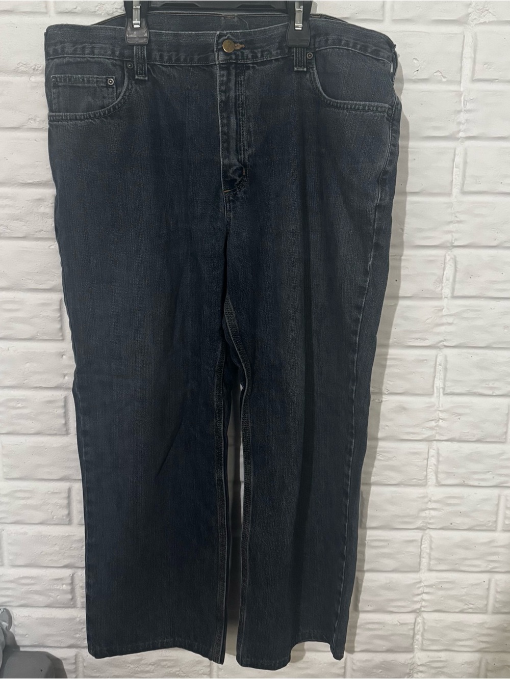 Carhartt Denim Straight Jeans Men’s 38x30 Relaxed Fit Medium Wash Outdoor